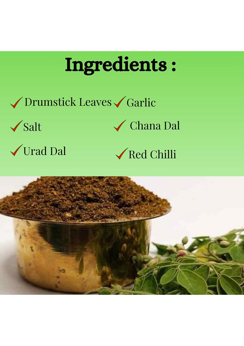 Dhanjeera'S Munagaku Karam/Drumstick Leaves Karam ( )/ Home Made/Andhra Style/Manjeera Foods From Dhanjeera (200 Gm)