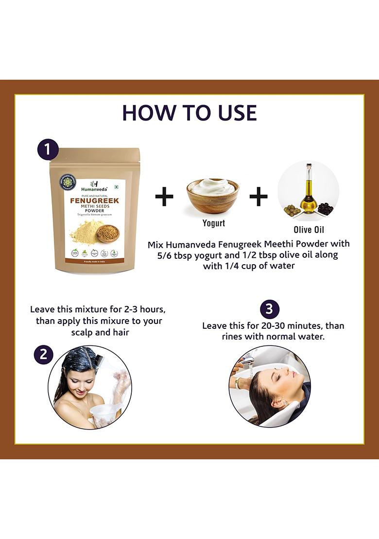 Humanveda Natural & Herbal Fenugreek Seeds Powder (Methi) For Hair Skin Care | 100Gm