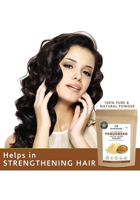 Humanveda Natural & Herbal Fenugreek Seeds Powder (Methi) For Hair Skin Care | 100Gm