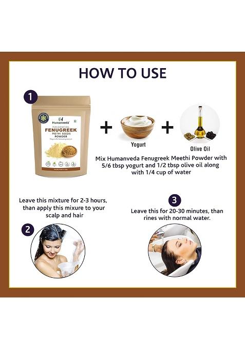 Humanveda Natural & Herbal Fenugreek Seeds Powder (Methi) For Hair Skin Care | 100Gm