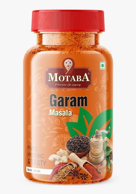 Motaba Garam Masala Powder Jar With Natural Oils (200 Gram) | Hot & Spicy Blended Spice Mix For Healthy Delicious Flavourful Cooking Easy To Cook No Preservatives- Grams)