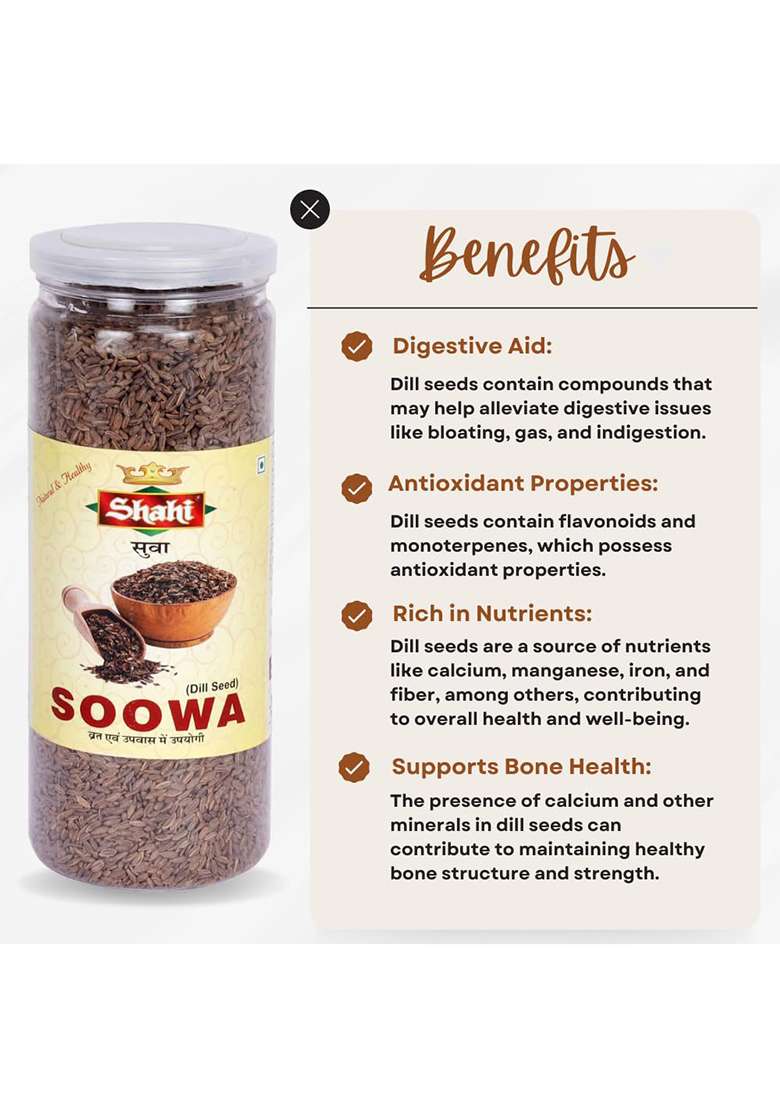 Shahi Organic Premium Roasted Flax Seeds 200G & Dill(Suva) Pack | Alsi Rich In Omega-3 Fiber (Flaxseed) For Hair Growth Sathakuppai Suva/Soowa Dana Aromatic Spice Culinary Delights Digestive Wellness - Indya