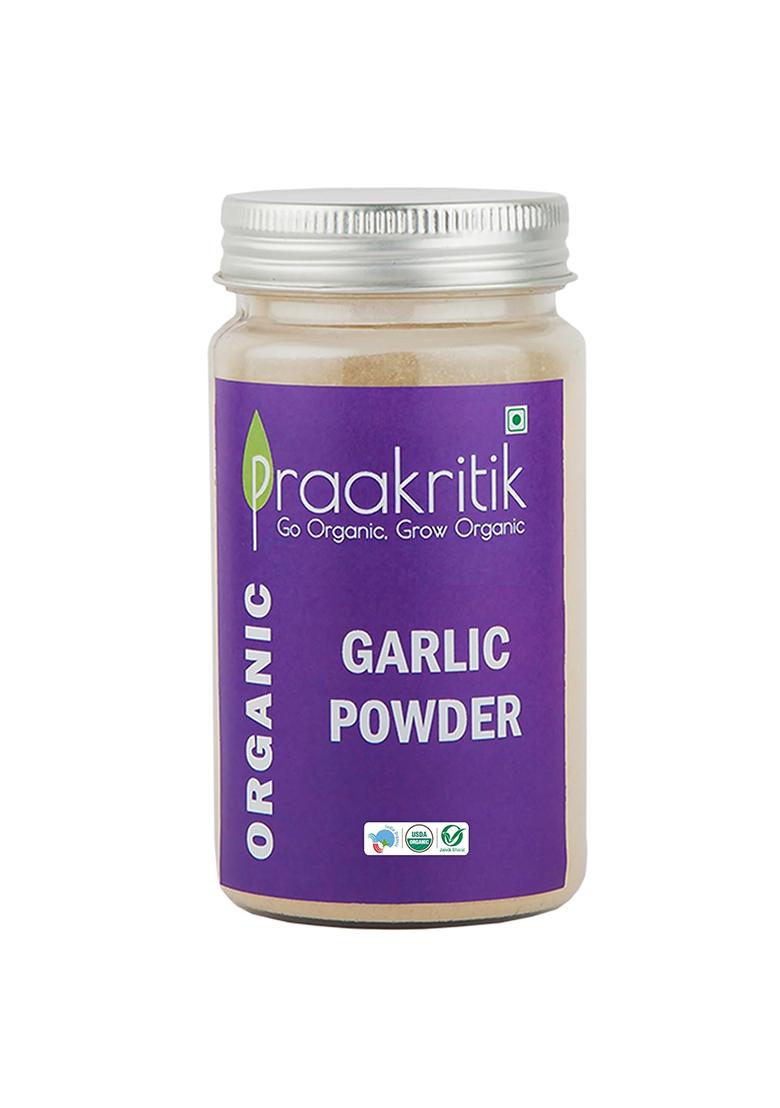 Praakritik Organic Garlic Powder | 100% & Natural Ready To Use Vegetarian No Added Preservatives And Colors Pack Of 4 100 Grams Each