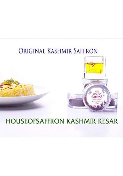 House Of Saffron 5Grams Kashmir Mogra Kesar Premium Original For Pregnant Women, Milk, Cooking, Biryani, Skin, Grade A1+++ Natural All Red Long Threads Pure Real