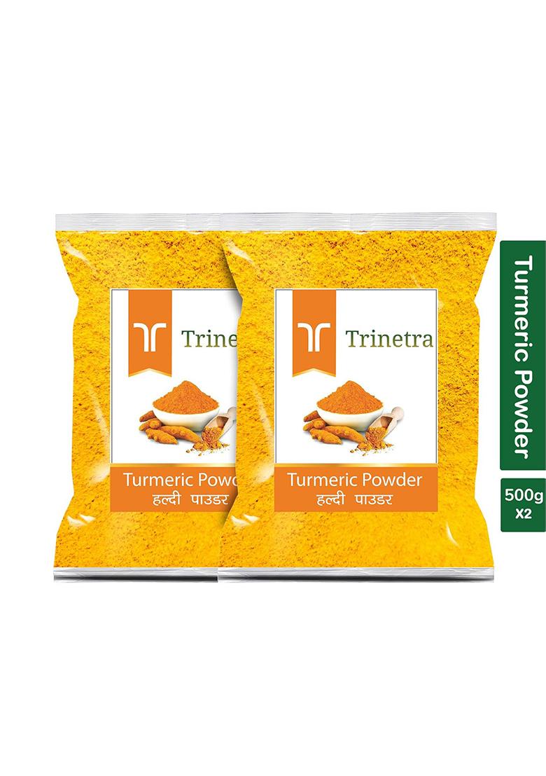 Trinetra Haldi Powder (Turmeric Powder) | Spice For Cooking, Pickles & Home Remedies 1Kg (2 X 500G)