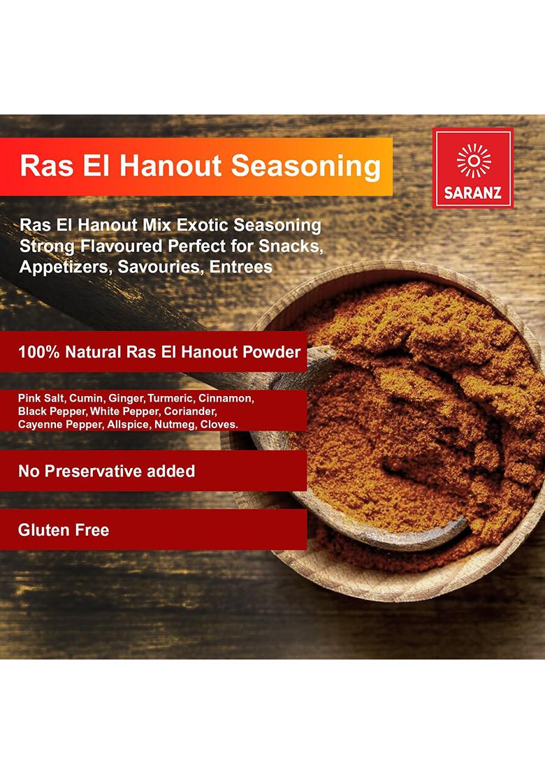 Saranz Ras El Hanout & Ranch Seasoning (Combo Pack) Exotic Strong Flavoured | Perfect For Snacks, Appetizers, Main Dishes Aromatic Mix In Sauces, Marinades, Dressing, Snacks 100 Gms Jar