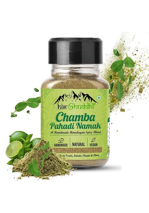 Himshuddhi Chamba Pahadi Namak Chaat Masala Powder - Magical Chatpata Sprinkler For Fruit & Salad, Seasoning, French Fries, Magie, Vegetables Lemon Drinks, Popcorn, Noodles, Raita, Juice, Sweet Corn, Sprouts 100 Gm