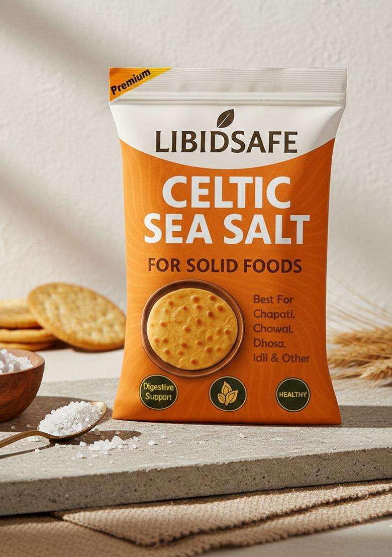 Libidsafe Celtic Sea Salt Organic 82 Minerals Coarse - Special For Chapati, Roti, Dhosa, Idli & Etc Pure Unrefined Enhanced Flavor And Many Health Benefits - Indya