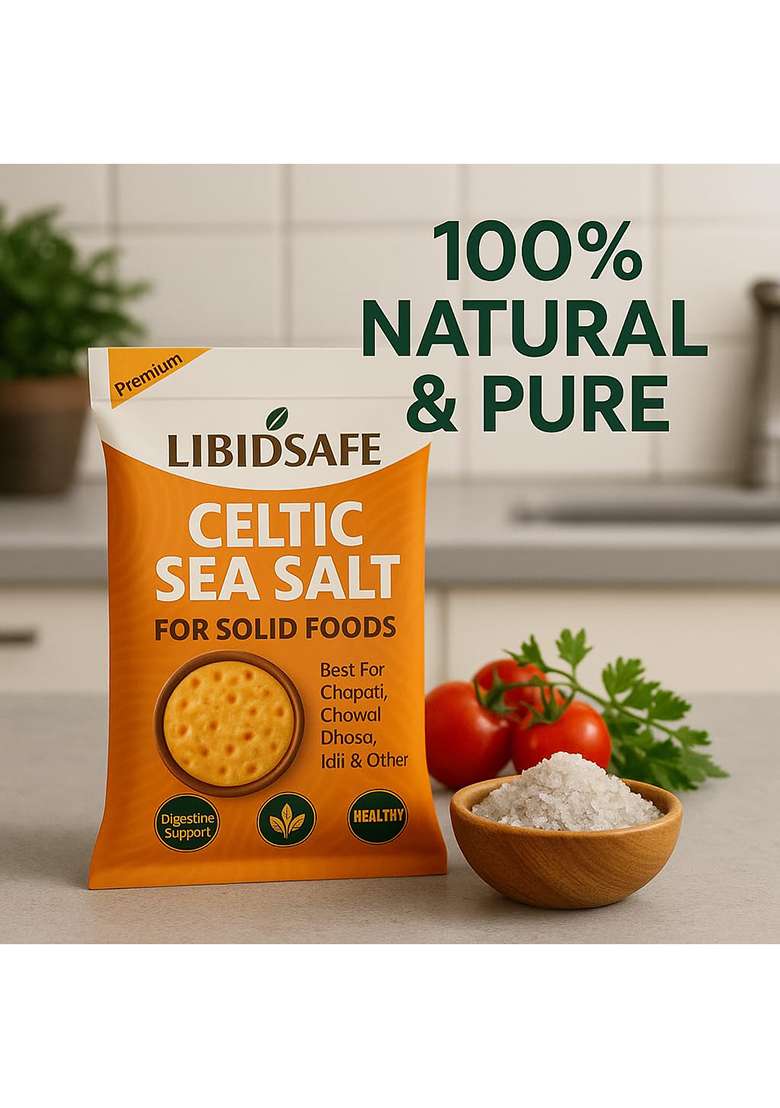 Libidsafe Celtic Sea Salt Organic 82 Minerals Coarse - Special For Chapati, Roti, Dhosa, Idli & Etc Pure Unrefined Enhanced Flavor And Many Health Benefits - Indya