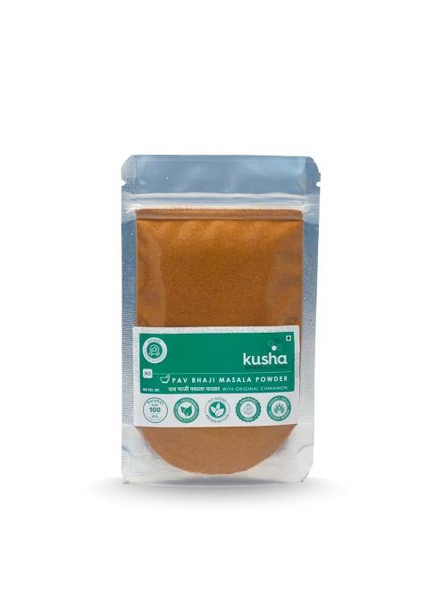 Kusha Spices & Blends Pav Bhaji Masala (100G) | Proprietary Blend Powered Spice Natural Delicately Aromatic Contains Cinnamon Flavorful Original Recipe Vegetable Curry Bread