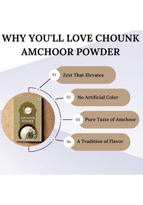 Chounk Natural Amchoor Powder Masala | Dry Mango Powders With No Added Flavors & Preservatives Aam Amchur 700Gm (100 Gram X Pack Of 7)