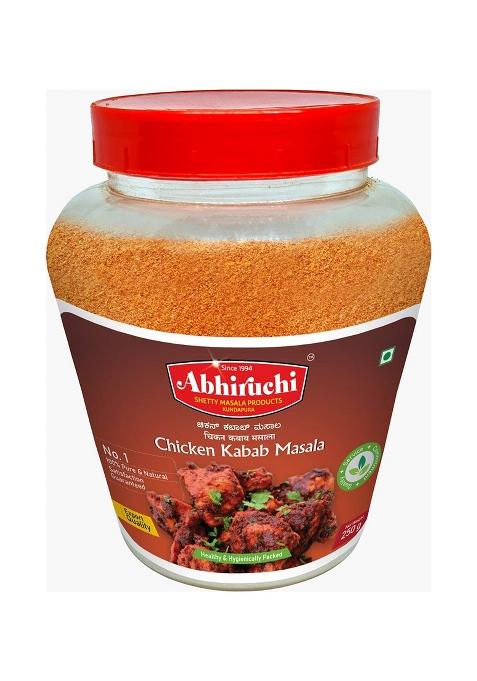Abhiruchi Chicken Kabab Masala Powder | Homemade Spice Mix No Preservatives Quick & Flavorful Cooking ( 500 G , Jar)