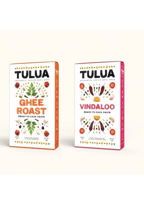 Tulua Ghee Roast + Vindaloo Ready To Cook Paste | Cooking 1 Pack Serves 4-6 No Preservatives 2X160Gms