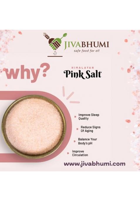 Jivabhumi Organic Rock Salt Powder 950G | Natural & Unrefined Mineral-Rich Himalayan Healthy Cooking Seasoning Pure, Fresh Hygienic Packaging