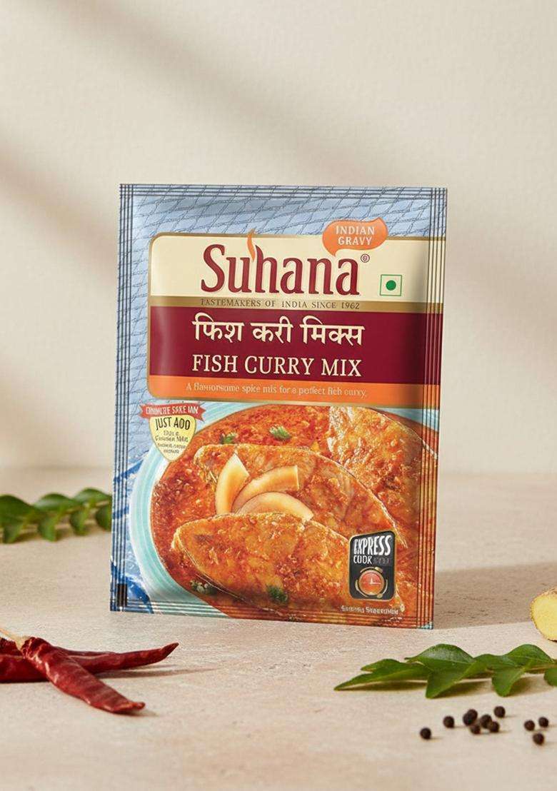 Suhana Fish Curry Spice Mix 50G - Pack Of 4 - Indya