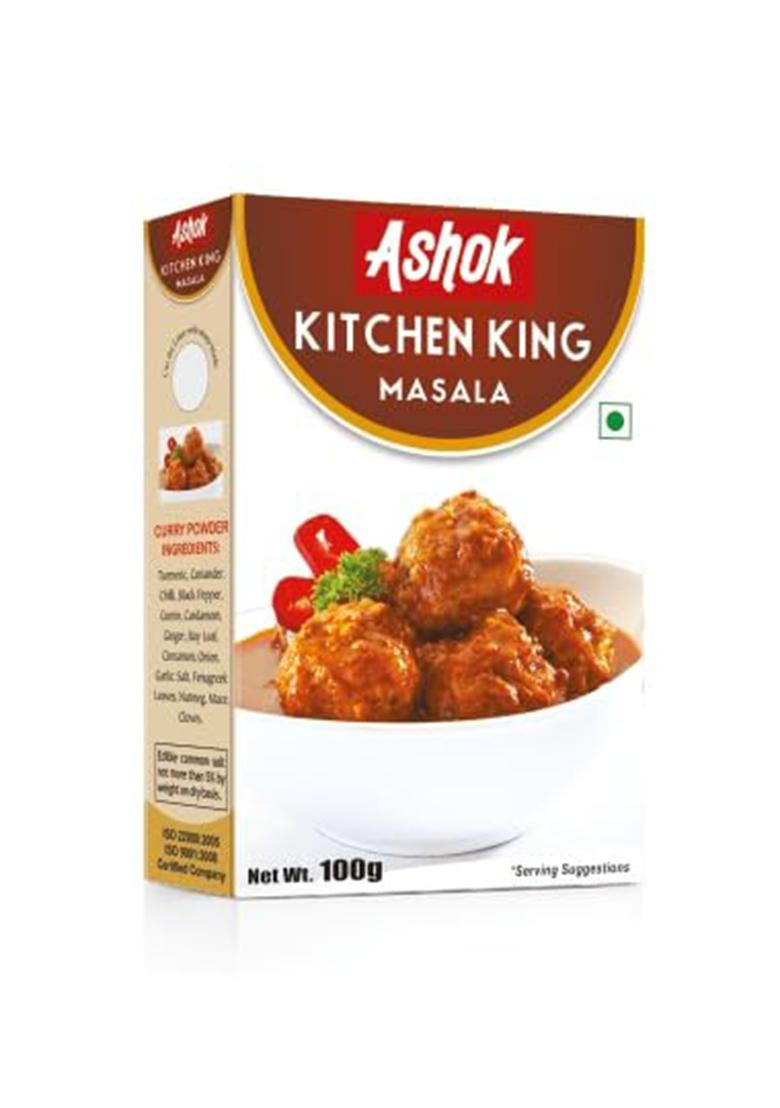 Ashok Kitchen King Masala, Mint;Cumin, Powder, 100 Gram