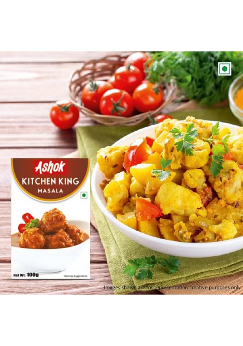 Ashok Kitchen King Masala, Mint;Cumin, Powder, 100 Gram