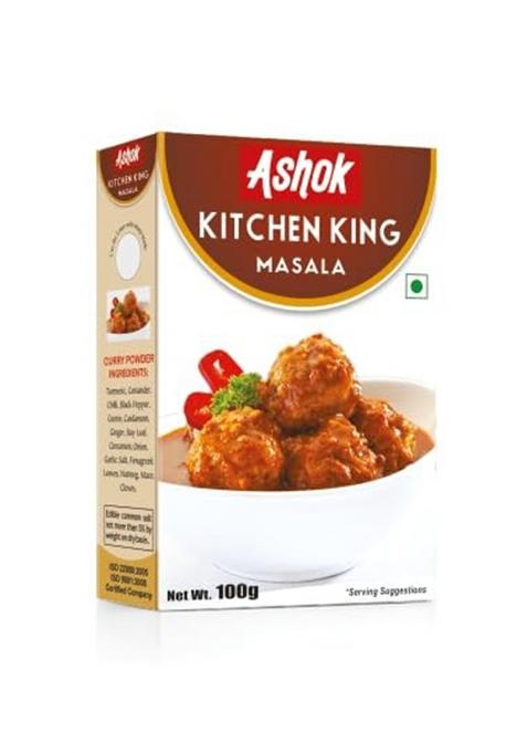 Ashok Kitchen King Masala, Mint;Cumin, Powder, 100 Gram