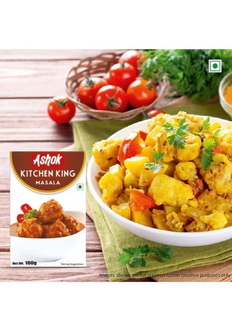 Ashok Kitchen King Masala, Mint;Cumin, Powder, 100 Gram