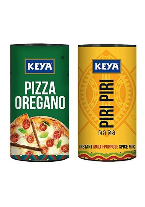 Keya Italian Pizza Oregano| 80Gm & Piri | Exotic Spices Mix Granule Sprinkle It On Anything, 100% Organic