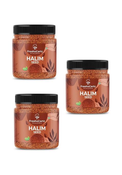 Freshocartz Garden Cress Halim Seeds | Asaliya For Eating Non Gmo High In Fibre & Omega 3 Immunity Booster Aliv - Jar Pack (Asaliya, 400G (Pack Of 3))