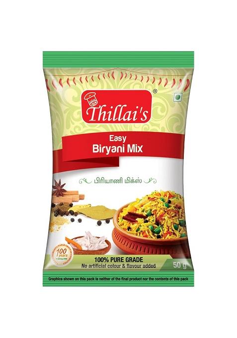 Thillai'S Thillais Easy Biryani Mix - 50G To Cook Veg & Non-Veg Masalas Pack Of 1