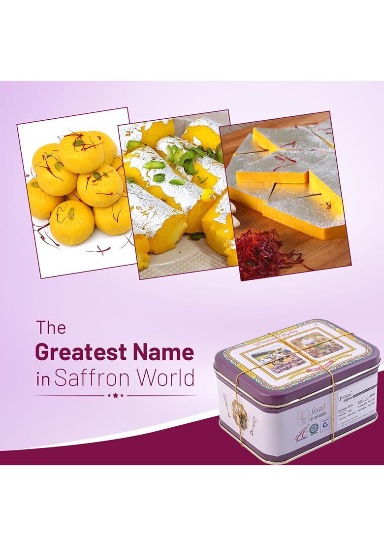 Prince Pure Spanish Kesar Saffron Original (10Gm Tin) | Threads Ideal For Sweets, Milk, Desserts & Beverages