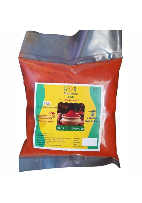 Dhanjeera'S Red Chilli Powder/Andhra Kura Karam/Home Made/Godavari Style/Manjeera Foods/Dhanjeera'S (500 Gm)