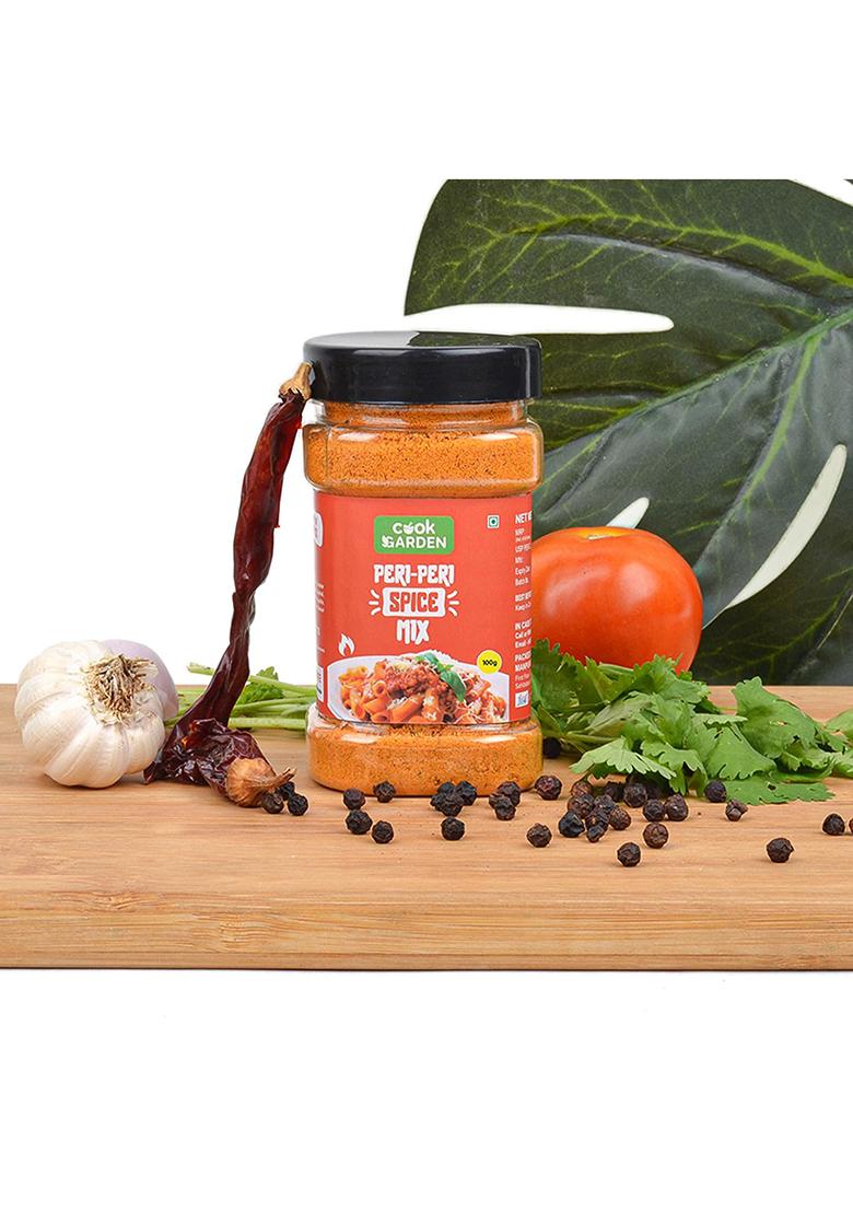 Cookgarden Peri Spice Mix Masala 100G | Exotic Spices Multi-Purpose Seasoning Trans Fat Free Vegan Zero Added Colours, Fillers, Additives & Preservatives