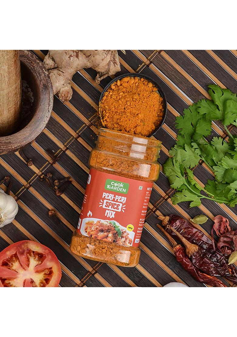 Cookgarden Peri Spice Mix Masala 100G | Exotic Spices Multi-Purpose Seasoning Trans Fat Free Vegan Zero Added Colours, Fillers, Additives & Preservatives