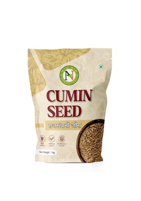 Nature Vit Naturevit Cumin Seeds, 1Kg Bold Jeera | Whole Fresh Rajasthan Pure, Natural, No Added Colours Or Preservatives