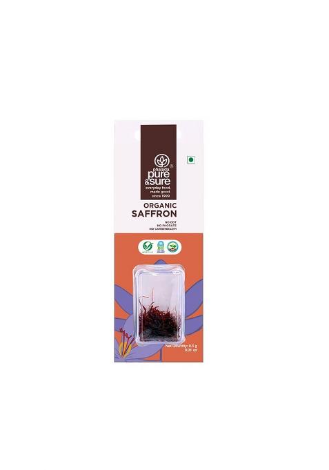 Phalada Pure & Sure Organic Kesar (Saffron) 0.5G | Original Saffron/Kesar/Kumkuma Puvvu No Additives Chemical Free Safe For Women To Consume Other Uses