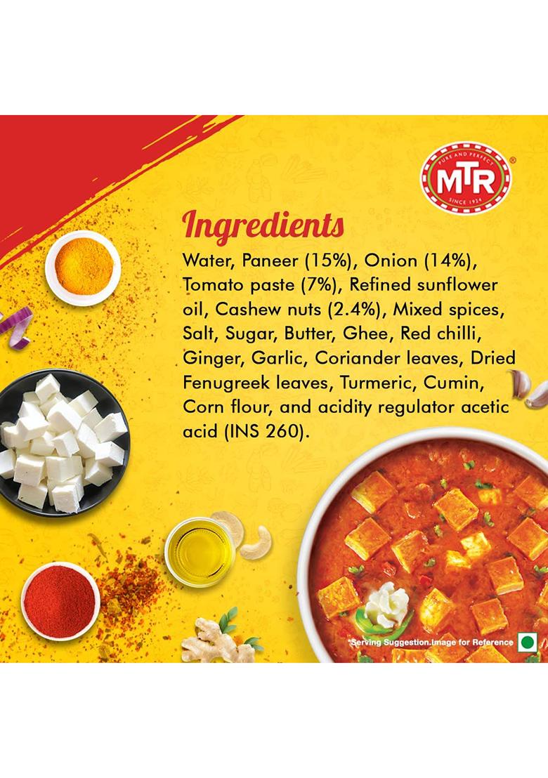 Mtr Ready To Eat Paneer Butter Masala, 300G
