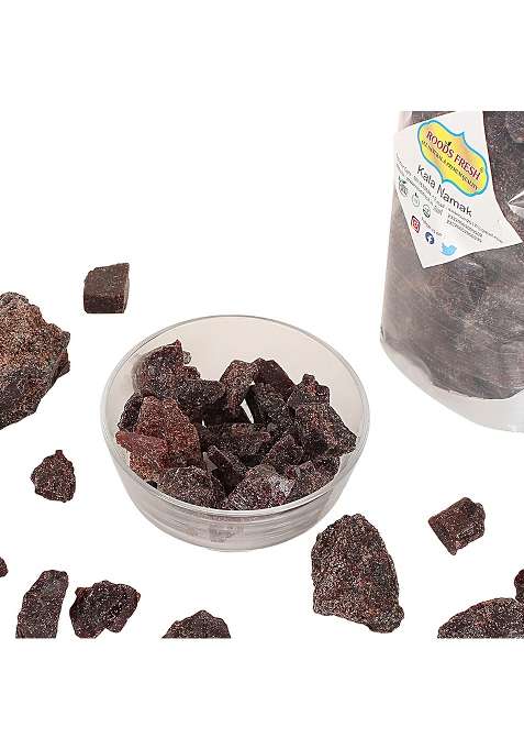 Roods Fresh Whole Natural Himalayan Black Salt Crystals | Kala Namak Chunks Loon (400 Gram)