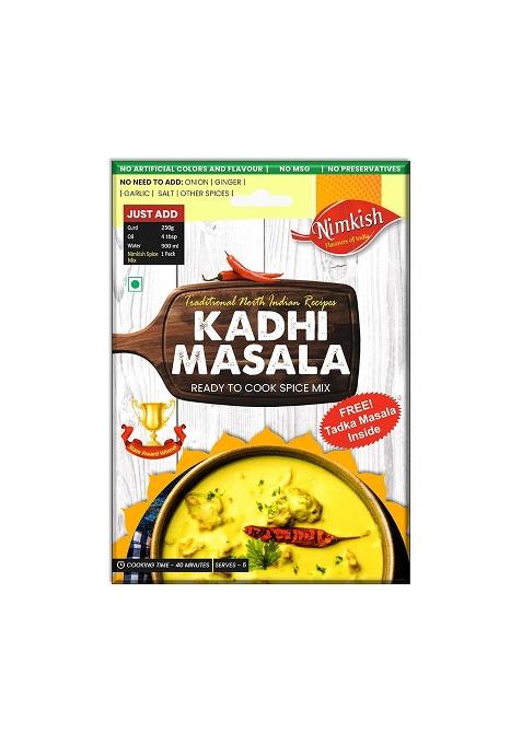 Nimkish Kadhi Masala (Pack Of 2, 50G Each), Free 2 Packs Dal Tadka (10G Ready To Cook Spice Mix, Instant Premix