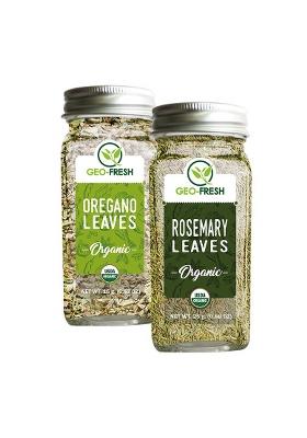 Geo-Fresh Organic Combo (Oregano 15G + Rosemary 25G) - Usda Certified