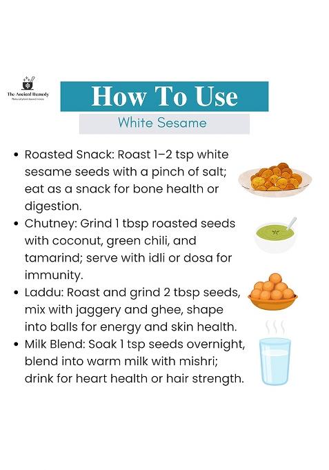 The Ancient Remedy Raw White Sesame Seeds 980G | Clean And Natural Til Safed For Eating Versatile Ingridient Everyday Essentials Indian Spices