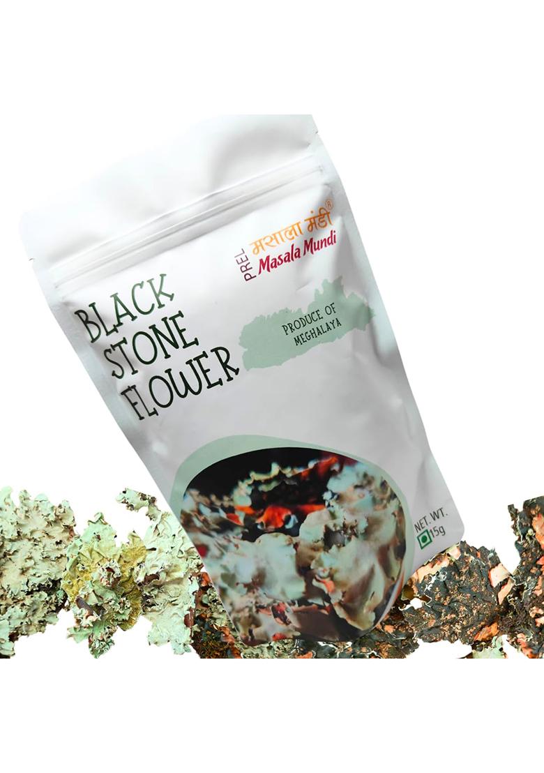 Masala Mundi Black Stone Flower | Dagad Phool Kalpassi Spice South Indian Cooking Spices Chadila Chhabila Pathar Lichens Parmotrema Perlatum 15G (Pack Of 1)