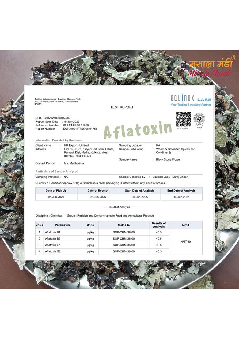 Masala Mundi Black Stone Flower | Dagad Phool Kalpassi Spice South Indian Cooking Spices Chadila Chhabila Pathar Lichens Parmotrema Perlatum 15G (Pack Of 1)