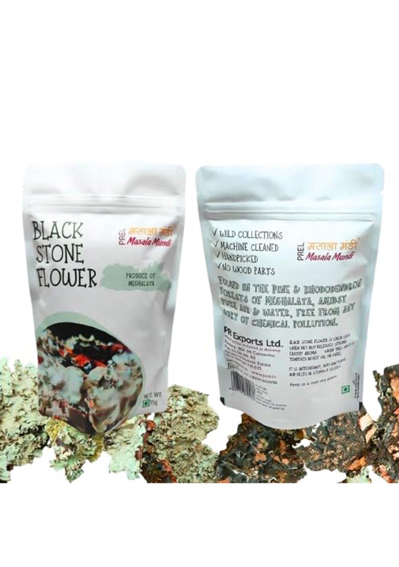 Masala Mundi Black Stone Flower | Dagad Phool Kalpassi Spice South Indian Cooking Spices Chadila Chhabila Pathar Lichens Parmotrema Perlatum 15G (Pack Of 1)