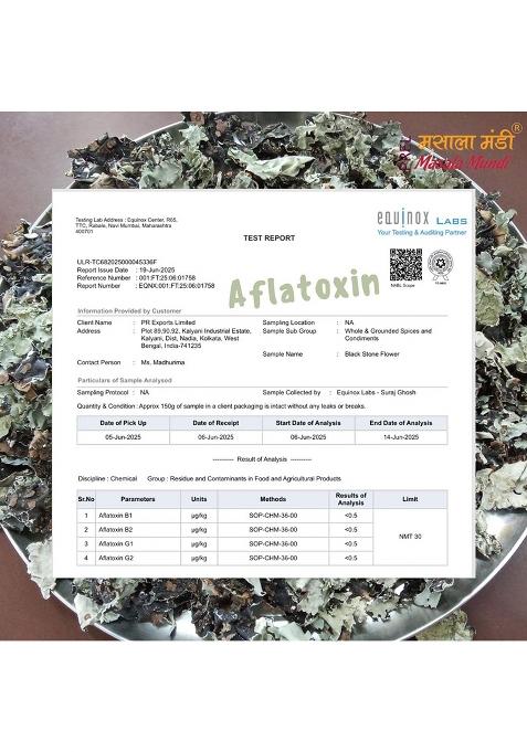 Masala Mundi Black Stone Flower | Dagad Phool Kalpassi Spice South Indian Cooking Spices Chadila Chhabila Pathar Lichens Parmotrema Perlatum 15G (Pack Of 1)