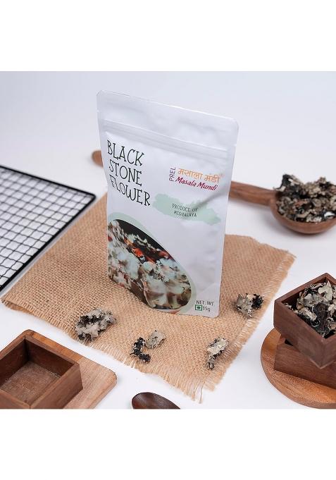 Masala Mundi Black Stone Flower | Dagad Phool Kalpassi Spice South Indian Cooking Spices Chadila Chhabila Pathar Lichens Parmotrema Perlatum 15G (Pack Of 1)