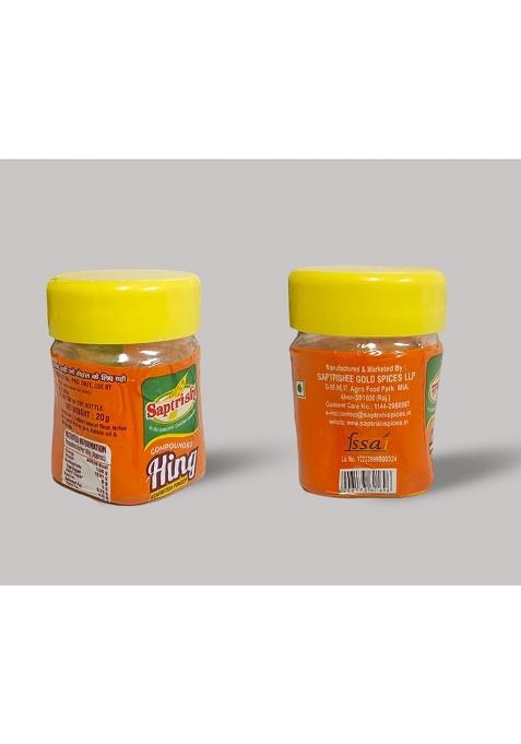 Saptrishi Hing Powder Premium Asafoetida For Indian Cooking | 20 Gm Strong Aroma & Taste Natural Digestive Spice