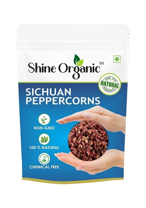 Shine Organic Sichuan Peppercorn Seeds For Indian, Chinese & Thai Cuisine | Farm Fresh Zero Added Colour, (25 Gm)