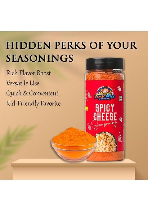 Time Out Popcorn Spicy Cheese And Peri Seasoning, Multi-Purpose Powder, Snacks Flavoring,Pack Of 2, 100G Each