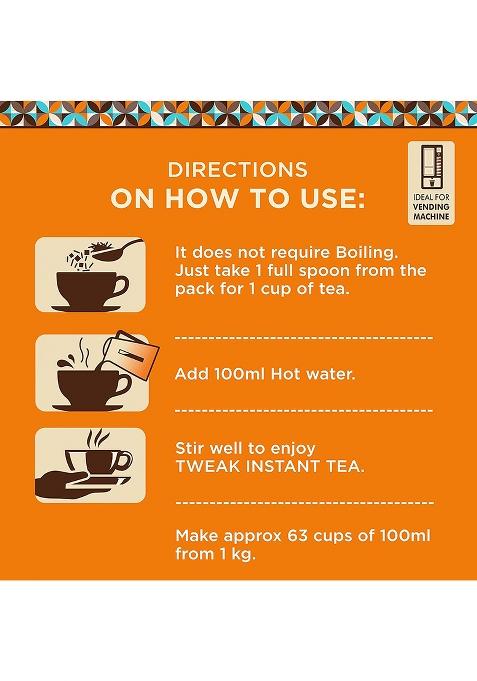 Tweak Instant Masala Tea Premix 1Kg X 6 Packs | Premium Chai Powder Super Saver Combo Makes Approx 62 Cups Of 100Ml From 1 Kg