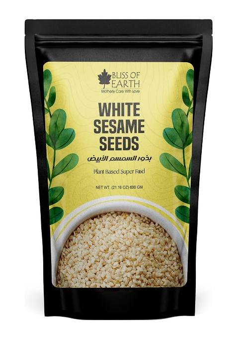 Bliss Of Earth Organic Sesame Seeds 600 Gm White For Eating, Raw Til