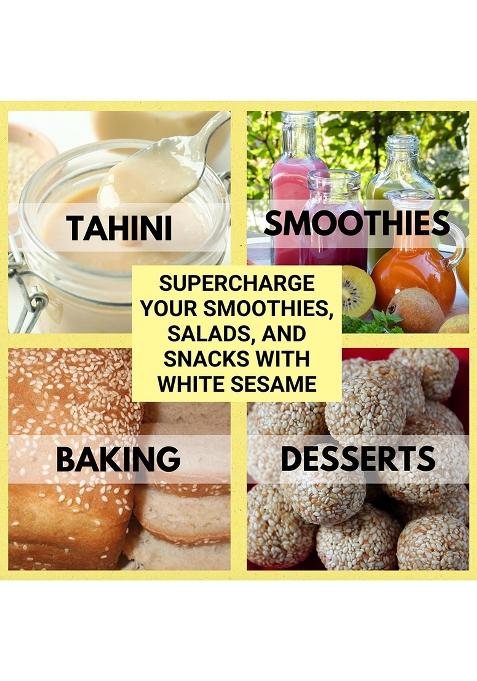 Bliss Of Earth Organic Sesame Seeds 600 Gm White For Eating, Raw Til