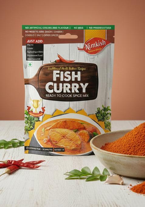 Nimkish Fish Curry Masala 40G, Ready To Cook Spice Mix, Machhli Gravy Masala, Instant Premix