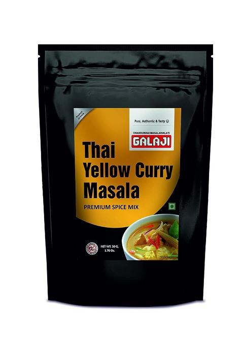 Galaji Thai Yellow Curry Masala 50 Grams Homemade Powdered | For Healthy Cooking Ready To Cook All Seasonings Spices Pure & Hygiene Spice Mix